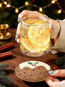 8/4/1pc Cute Christmas Wooden Coasters,Suitable For Christmas Table Decor,Furniture Coasters,Beverage Coasters,Wine Coasters,Christmas Gifts,Christmas Decorations,Christmas & Holiday Decor,Kitchen Heat-Resistant Coasters,Christmas Housewarming Gift - Multicolor - View 7