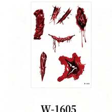 1pc Realistic Scar Temporary Tattoo Sticker, Suitable For Any Party Or ...