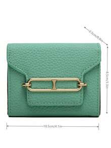 Women's Mint Green Quilted Accordion Card Wallet, Zipper Around Bifold Card Case With Heart Stitching, Multi Card Slots & Coin Pocket - Green - View 4