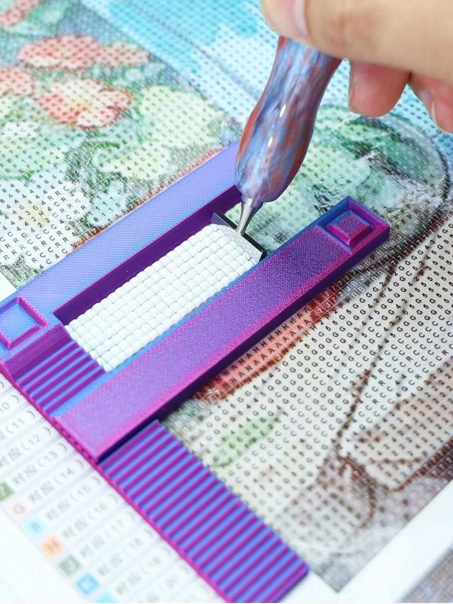 鑽石畫定位板,方形與圓形鑽頭對齊工具,DIY 鑽頭直線棒校正器,鑽頭筆配件組 - 多色 - 查看 1
