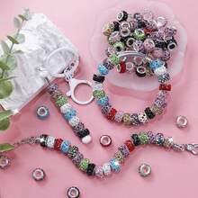 58/108 European-Style Large-Hole Beads, Rainbow-Colored Rhinestones, Suitable For DIY Crafts, Can Be Used To Make Pens, Bracelets And Jewelry. - Multicolor - View 1