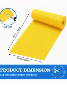 1 Roll Green/Yellow/Blue Refrigerator Fruit & Vegetable Drainage Mat, Anti-Mold Filter Sponge Pad, Refrigerator Fresh-Keeping Drawer Liner, Kitchen Drainage Tray Mat, Fruit & Vegetable Freshness Extension Liner - 1PC - View 3