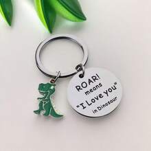 1pc Minimalist Creative Cute Dinosaur Letter Round Keychain, Surprise Gift For Friends And Classmates At School Graduation Ceremony, DIY Clothing And Bag Charm, Birthday Memorial Gift For Girlfriend And Partner, Unisex - Multicolor - View 7