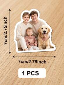 1/20/40/80pcs Custom Die Cut Family Photo Sticker Personalized Image Picture Vinyl Decal Waterproof Die-Cut Sticker For Laptop, Water Bottle, Phone Case. Custom Portrait Photo Stickers, Pet Custom Stickers, Women Stickers, For Birthday - Multicolor - View 13