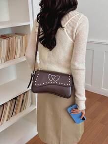 Shoulder Bag Crossbody Handbag Commute Fashion Minimalist Women's Underarm Bag - Coffee - View 11