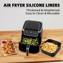 Square Silicone Air Fryer Liner, Reusable Silicone Air Fryer Liner, Silicone Air Fryer Mat, Air Fryer Accessory, Kitchenware, Can Replace Disposable Baking Paper. - View 4