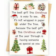1PC-Christmas Greeting Card With Envelope, Filled With Affectionate Poems, Perfect As Christmas Holiday Gift For Family And Friends, Suitable For Birthday, Christmas, Party Decoration Gift - A - View 7