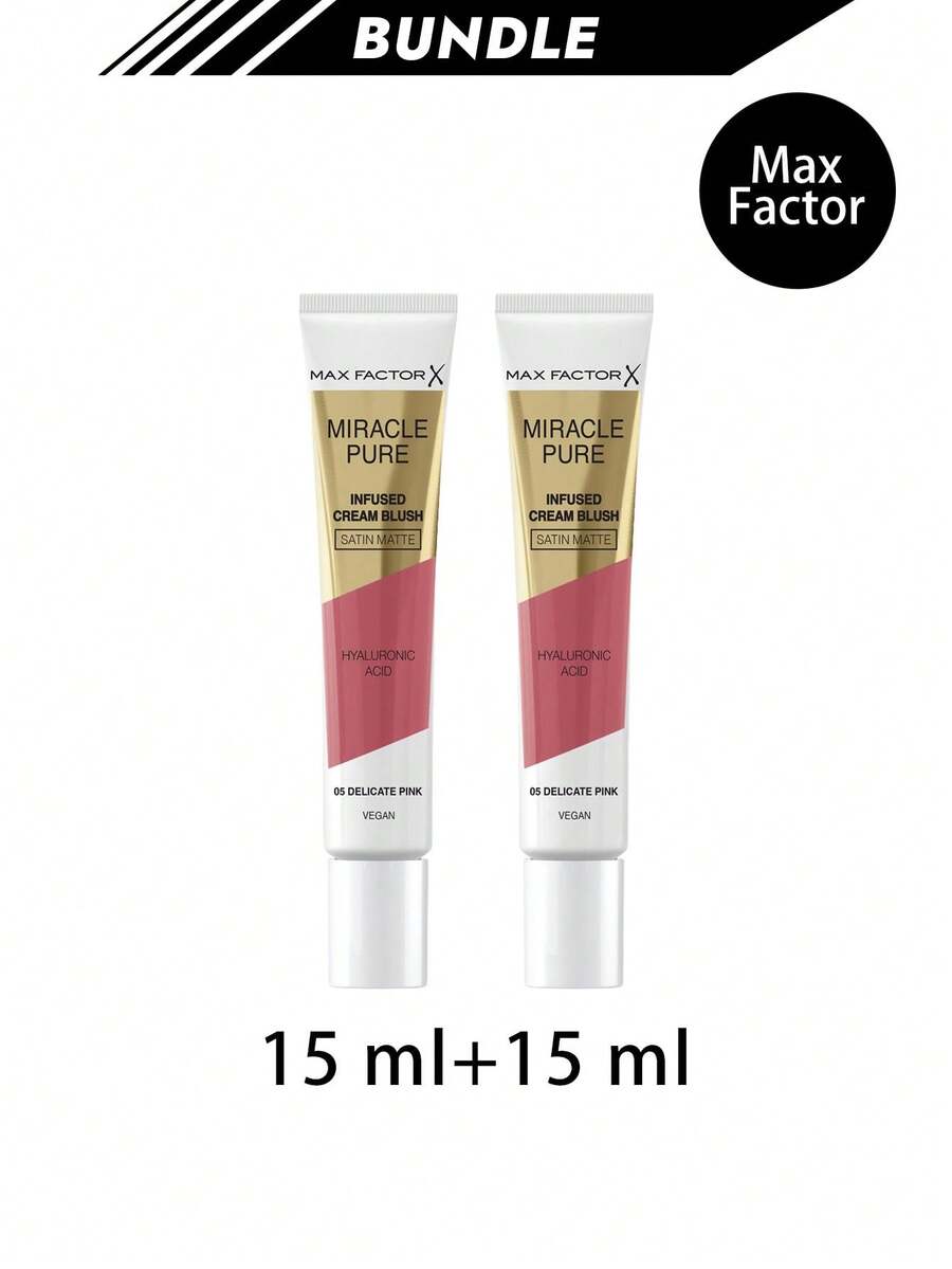 Max Factor [Bundle] Miracle Pure Infused Cream Blush 05 Delicate Pink 15 Ml X 2 - 05 Delicate Pink - View 1