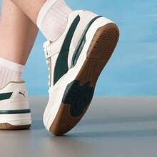 Puma New Couple Rebound Sports Low-Top Lightweight Casual Comfortable Skate Shoes - Off-white/Brownish Green - View 3
