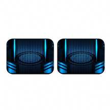 Fashionable Blue Hexagon Pattern Car Floor Mats, 2pcs/4pcs Universal Set, Suitable For All Cars, Interior Decoration With A Futuristic Design - A - View 8