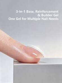 15ml Soak‑Off LED 3‑In‑1 Builder Base Gel, Multi‑Function Base Coat Reinforcement Builder Gel, Strengthen Thin Nails, Smooth Uneven Nail Surface, For Home DIY & Salon Manicures - View 3