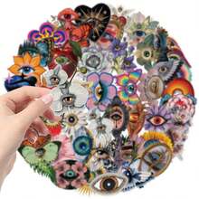 50pcs Pupil Hallucination Art PET Dual Transparency Graffiti Stickers DIY Decorative Cup Journal Phone Case Computer Desk Helmet Guitar ,Creativity Gift Decals - 1 Set/50 PCS - View 7