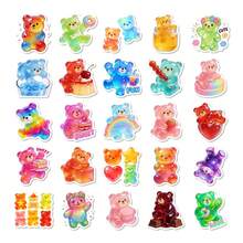 50pcs Cute Soft Candy Bear Stickers, Aesthetic Style Vinyl Stickers Suitable For Water Bottles, Laptop Phone Cases Skateboard Guitar, Sweet Bear Sticker Pack Suitable For Teenagers Adults DIY Scrapbook Journal Computer Decoration, Waterproof Sticker Set Suitable For Personalized Water Cup Notebook Bicycle - Multicolor - View 10
