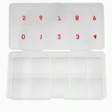 Clear-Lid Compartmentalized Nail Tip Storage Box – Organizer For False Nails And Nail Tips; Acrylic Container For Nail Care, Manicures, And Pedicures. - Multicolor - View 3