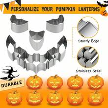 2pcs/6pcs/8pcs Pumpkin Carving Knife Set, Halloween Stainless Steel Decoration Tool Kit - View 6