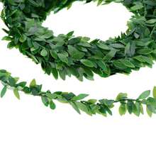1PC 7.5 M 2.95 Inch Garland Foliage Green Leaves Artificial Wreath Fake Vine For Wedding Party Wall Crafts Home Decor - Green 1 - View 8