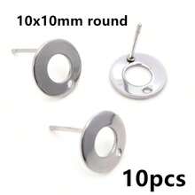 10pcs Stainless Steel Geometric Star Moon Earring Stud Earring Posts Connector For DIY Earring Jewelry Making Supplies - Earring Studs - View 11