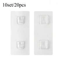 Kitchen Towel Hook No Drilling Transparent Self-Adhesive Hook, Strong Adhesion Wall Mount Towel Rack, Dishcloth Storage Hook, Kitchen Sink Wall Waterproof Adhesive Hook, Home Use Nail-Free Fixed Hook - White - View 8