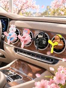 Car Air Vent Aromatherapy Clip, Cute Cartoon Pilot Car Diffuser With Rotating Propeller Air Vent Fan, Essential Oil Car Fragrance Diffuser Aromatherapy Decor, Car Interior Decoration Accessory, Cute Gift For Women And Men - A - View 4
