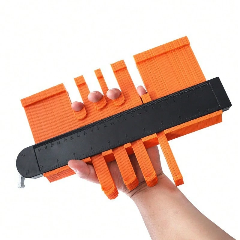 DEWALT Upgrade Self‑Lock Contour Gauge Duplicator, Precise Irregular & Arc Profile Copy Ruler, Lock‑In Shape Measuring Template Tool For Carpenter, Tile Laying, Home Decoration DIY Projects - A - View 1