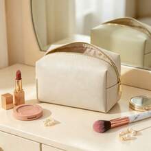A Fashionable Minimalist, Portable Waterproof Cute Makeup Bag - Grey - View 8