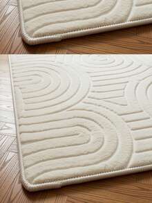 Modern Ivory Area Rug For Living Room | Soft Minimalist Contemporary Carpet Made In Turkey - Creamy White - View 2