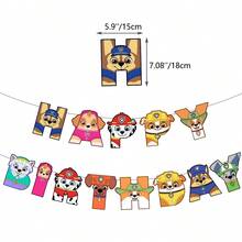 Paw Patrol لافتة حفلة عيد ميلاد بموضوع الكلاب، مجموعة لافتات معلقة حلزونية بسحب خيط، مناسبة لحفلة عيد الميلاد، ديكور حفلة بموضوع الكلاب (نمط عشوائي) - متعدد الألوان - مشاهدة 4