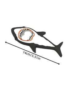 1pc Shark Shaped Bottle Opener, Cute Cartoon Design, Durable Metal Kitchen Tool, Easy To Open Bottles, No Power Needed, Suitable For Home And Office Use - Multicolor - View 7