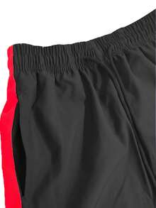 Hidkat Celana Panjang Wanita Kasual Retro Gaya Amerika Sporty Musim Semi/Gugur dengan Blok Warna dan Patchwork, Gaya Jalanan Kampus Y2K - Hitam - View 4