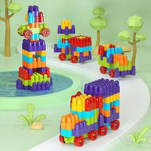 Children's Plastic DIY Mini Building Blocks – Early Educational Toy, Assembly & Construction Playset,For Imaginative Play – An Ideal Gift For Christmas, Thanksgiving, Halloween, Birthdays, And Parties (Colors Random) - Multicolor - View 5
