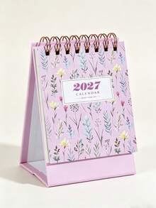 2027 Floral Paper Desktop Calendar, Spiral Bound Vertical Desk Calendar With Decorative Cover, Compact Date Planner, Suitable For Home Office, Desk, Bedside Table, Bookshelf Decoration, Christmas Daily Organization - One Size - View 15