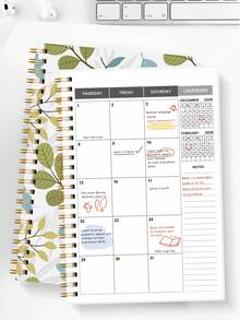 2pcs 2026-2027 Monthly Planner Set, 8.15x5.7in Spiral Calendar Notebooks With Notes Pages, Halloween Notebook For Office Decor And Accessories, Nurse Essentials, Bible Study Materials - A - View 2