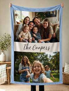 Custom Photo Collage Blanket, Custom Image Blanket, Picture Blanket, Text Blanket, Family Blanket, Personalized Christmas Gift - Multicolor - View 6
