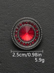 4pcs/Set Round Crystal Rhinestone Glass Metal Buttons, Handmade Sew-On Decorative Buttons, Suitable For Fur Coats And Winter Jackets, Women's Fashion Accessories, Jewelry Making Crafts - Multicolor - View 14