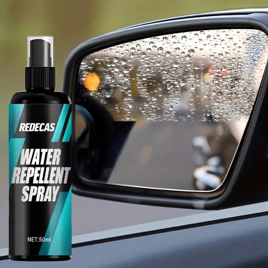 Redecas 50ml Waterproof Spray, Suitable For Windshield, Rearview Mirror And Glass Surfaces, Long-Lasting Protection Polishing Set - 50ML - View 1