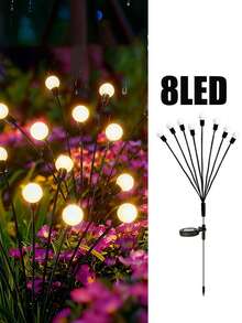 Solar Garden Lights - Upgrade Your Solar-Powered Swing Light, Wind-Driven Swing Light, Outdoor Light, Patio Path Decoration, Perfect For Halloween And Christmas Holiday Decorations. - Firefly - View 12