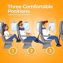 2PCS Travel Rest Hammock Office Overhang Strap Airplane High-Speed Rail Footrest Sleeping Gadget Rest Pad - Multicolor - View 6