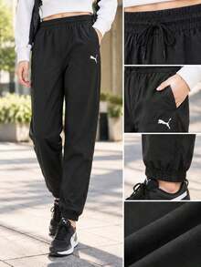 Puma Women's Soft Woven Active Pants Casual Minimalist Sporty Comfortable 588952-01 - Black - View 5