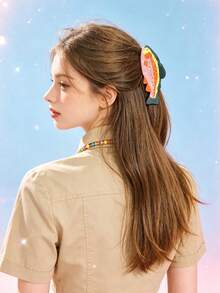 1pc Creative Colorful Trout Shaped Hair Claw Clip For Women, Fun Cartoon Animal Hair Claw, Niche Unique Personalized Back Head Bun Hair Clip, Quirky Distinctive Decorative Hair Accessory, Secure Grip, Versatile - Multicolor - View 10