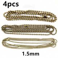 4pcs 1.5/2.0/2.4mm Diameter Ball Beads Chain With Connector DIY Necklace Jewelry Making Accessories - Iron Chains - View 24