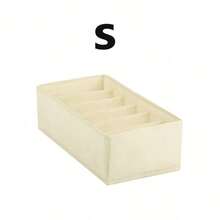 1/3pcs Drawer Divider Storage Box, Foldable Wardrobe Storage Basket And Fabric Storage Box, For Storing Clothes, Underwear, Bras, Ties, Accessories, Socks - Beige - View 14