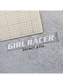 Female Racer Creative Text Car Sticker Electric Car Motorcycle Rear Window Colorful Laser Sticker - A - View 9