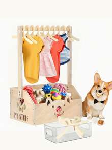 10 Plastic Pet Hangers, Used For Pet Clothing Storage Rack, Small Dog And Cat Clothing Hanger, Suitable For Hanging Small Clothes, Suitable For Storing Cat And Dog Clothing - Beige - View 8