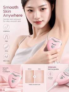 Alat Cukur Elektrik Sensor Gerak Cerdas Berbentuk Hati Terbaru, Perangkat Penghilang Bulu Basah & Kering yang Praktis untuk Pria dan Wanita, Alat Cukur Ketiak Wanita, Pemangkas Bulu Kemaluan, Alat Cukur Elektrik Portabel - Beraneka warna - View 6