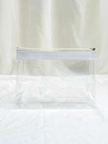 1/2pcs High-End PVC Travel Grooming Storage Bag, Cosmetic Transparent Storage Bag For Going Out, Makeup Partition Bag, Grooming Bag, Travel Essential Product - View 5