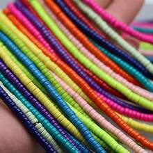4mm 160pcs Bright Smooth Color Turquoise Stone Round Disk Wheel Spacer Loose Beads For Jewelry Making Diy Bracelet - 4x2mm Wheel Turquoise - View 4