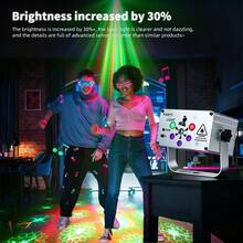 Halloween Laser Projection Light, UV Purple DJ Disco Party Light With 120 Effects, Voice Controlled RGB Stage Light, Atmosphere Light, Remote USB Plug-In Christmas Birthday Party Decoration Night Light, Used For Family Gatherings, Weddings, KTV Clubs - Silver - View 7
