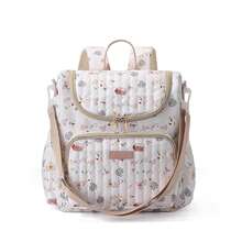 1pc Floral Quilted Large Capacity Kids Backpack, Cute Lightweight Children's Travel Bag, Suitable For Kindergarten Commute, Short Trips, Shopping, Camping, Study Tours, Handheld & Shoulder Strap Dual Use - Multicolor - View 11