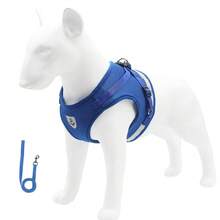 High Visibility Reflective Dog Harness, Breathable Mesh Pet Vest Harness, Adjustable Chest Strap For Small And Medium Dogs, Comes With Matching Dog Leash, Suitable For Night Walks - Multicolor - View 29