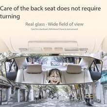 Car Wide View Auxiliary Mirror Reflective Rearview Mirror Frameless ...